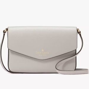 *NWT* platinum grey kate spade sadie envelope crossbody